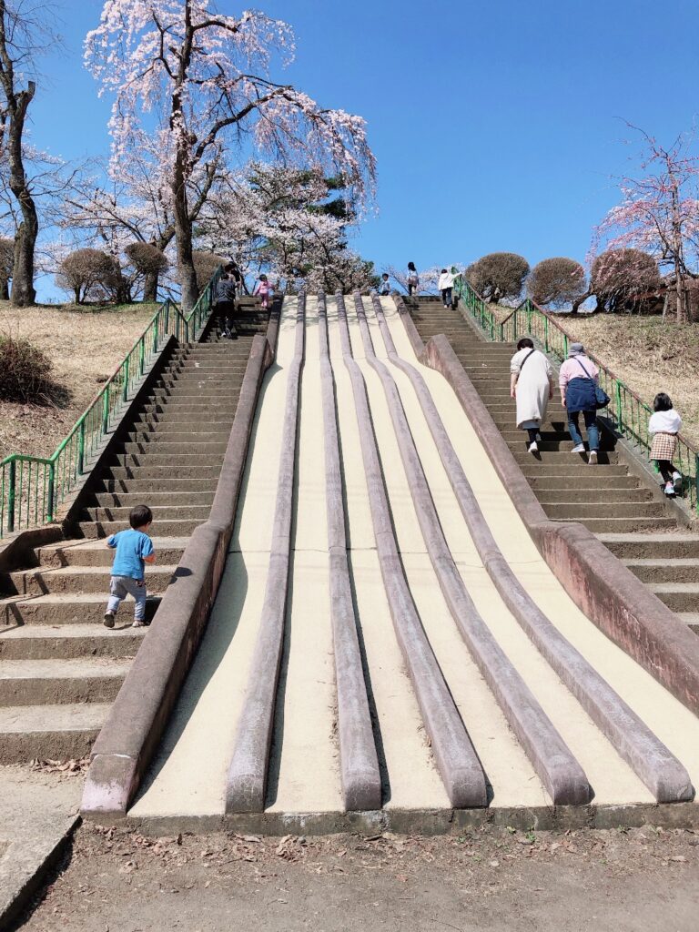 悠久山公園の大きな滑り台